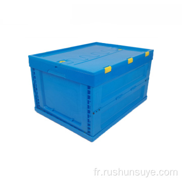 Boîte de pliage en plastique bleu 53L